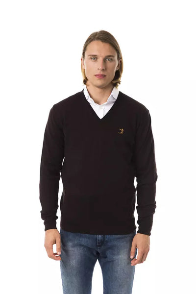 Herrenpullover aus brauner Merinowolle von Uominitaliani