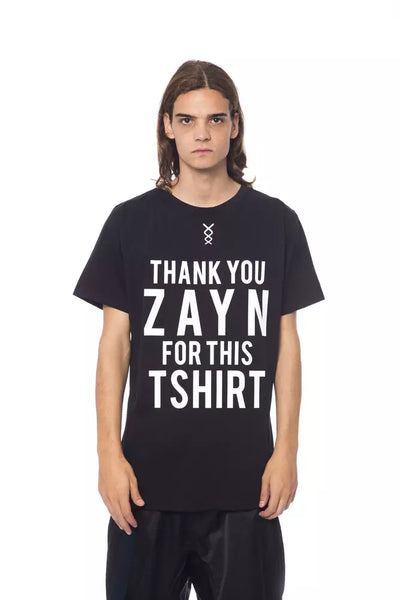 Schwarzes Baumwoll-T-Shirt von Nicolo Tonetto