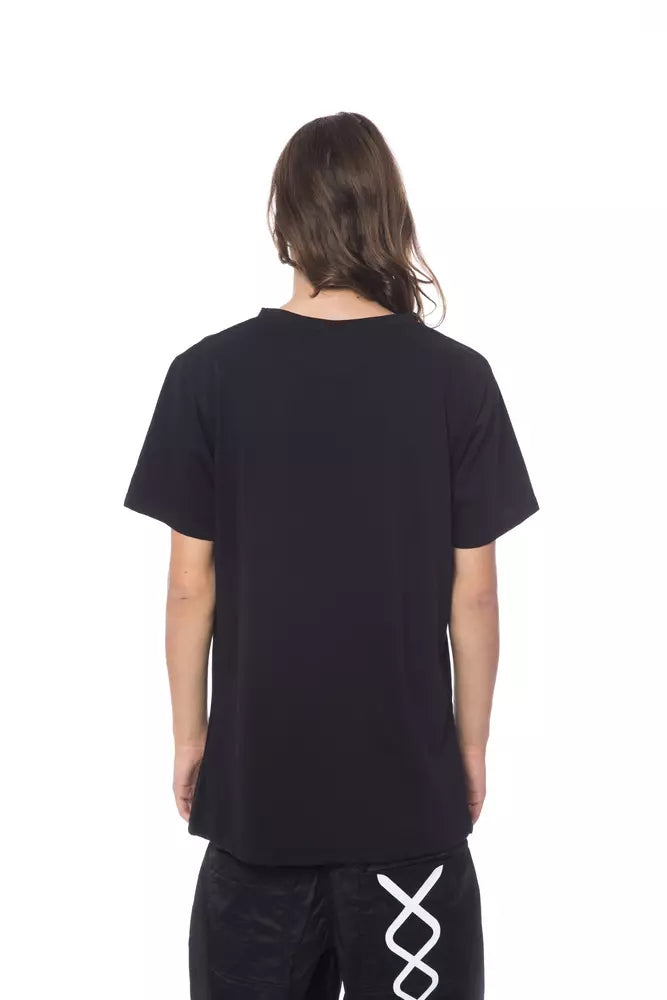 T-shirt homme en coton noir Nicolo Tonetto