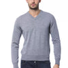 Pull homme en laine mérinos grise de la collection couture italienne Billionaire