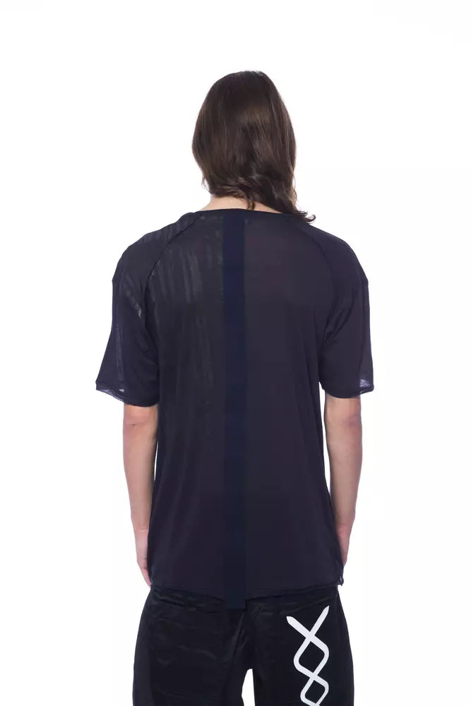 Nicolo Tonetto Blaues Baumwoll-T-Shirt