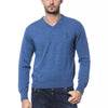 Billionaire Italian Couture Blue Merino Wool Sweater