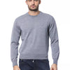 Pull homme en laine mérinos grise de la collection couture italienne Billionaire