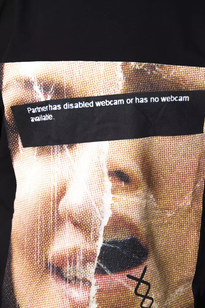 Schwarzes Baumwoll-T-Shirt von Nicolo Tonetto