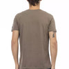 Trussardi Action Brown Cotton Men's V-Neck T-Shirt