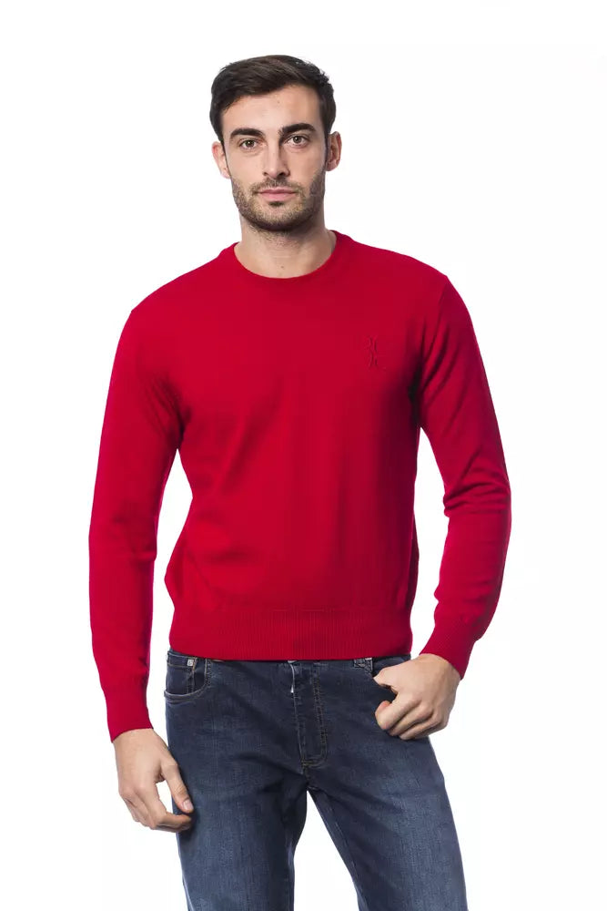 Milliardärs-Pullover aus italienischer Haute Couture, roter Merinowollpullover