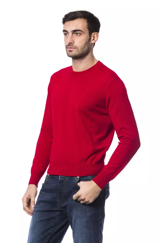 Milliardärs-Pullover aus italienischer Haute Couture, roter Merinowollpullover