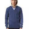 Uominitaliani Blue Merino Wool Men's Sweater