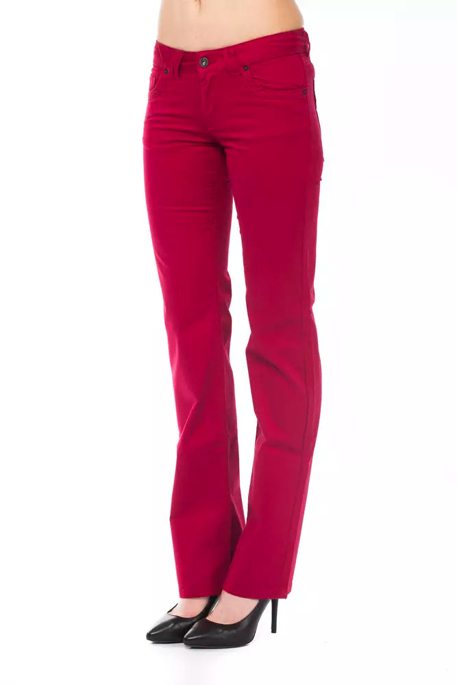 Pantalon femme Ungaro Fever en coton rouge