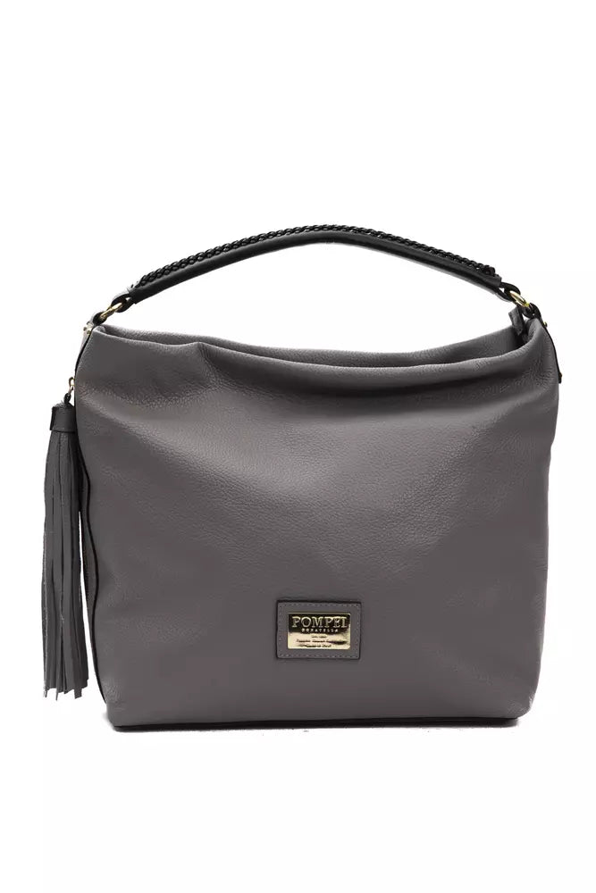 Sac à bandoulière Pompei Donatella en cuir gris pour femme