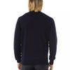 Pull homme en laine mérinos bleu Uominitaliani