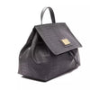 Pompei Donatella Gray Leather Women Shoulder Bag
