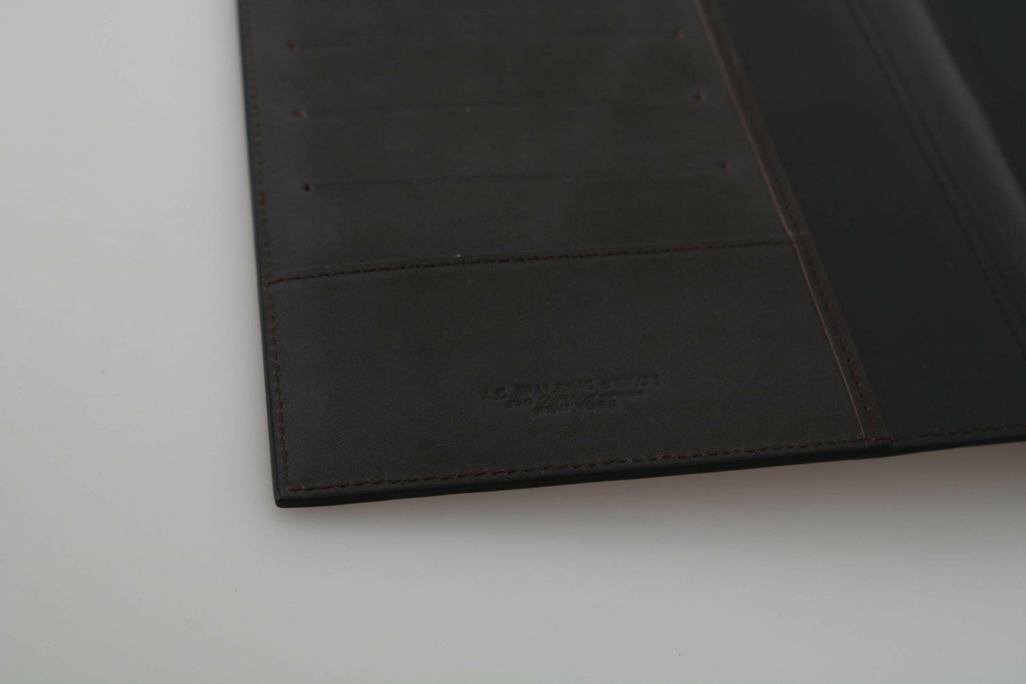 A.G. Spalding & Bros Black Leather Bifold Travel Holder Logo Wallet