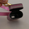 Dolce & Gabbana Pink Black Leather Strap Gold Metal Logo Airpods Case