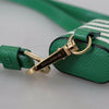 Dolce & Gabbana Green Leather Strap Gold Metal Logo Airpods Case