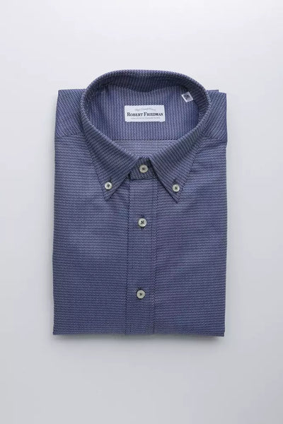 Robert Friedman Blue Cotton Men's Shirt
