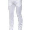 PT Torino White Cotton Men Slim Trouser