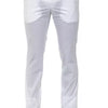 PT Torino White Cotton Men Slim Trouser