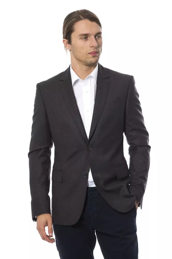 Blazer en laine grise Verri pour homme
