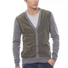 Cardigan en laine grise Verri pour homme