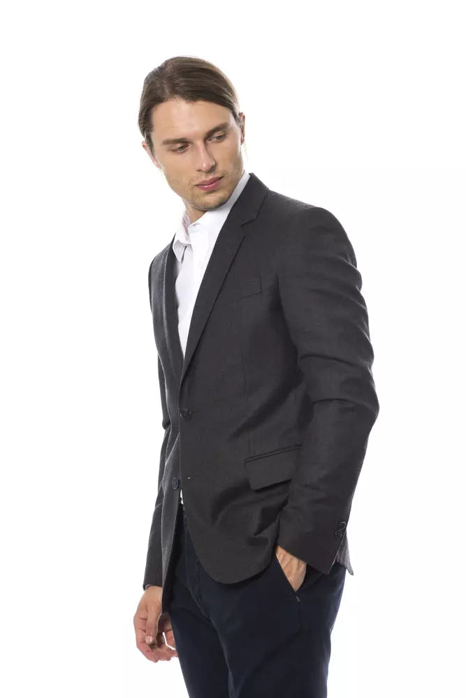 Blazer en laine grise Verri pour homme