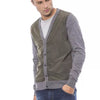 Cardigan en laine grise Verri pour homme