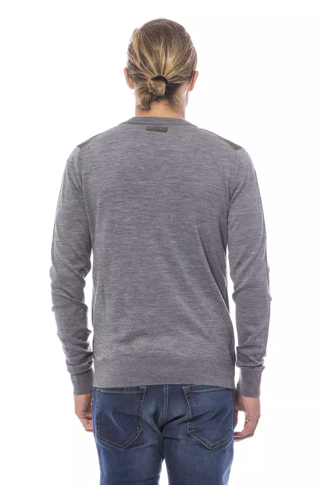 Cardigan en laine grise Verri pour homme