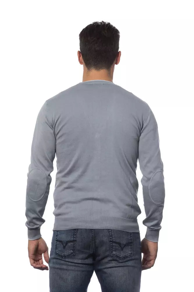 Verri Gray Cotton Men's Cardigan