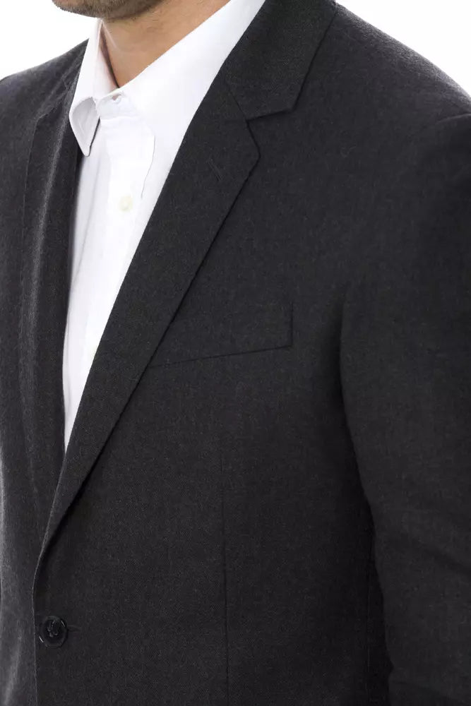 Blazer en laine grise Verri pour homme