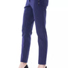 BYBLOS Blue Polyester Women's Slim-Fit Pant