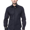 Billionaire Italian Couture Blue Cotton Men Shirt