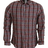 GF Ferre Multicolor Checkered Cotton Long Sleeves Casual Shirt