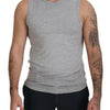 T-shirt ras du cou sans manches gris chic Ermanno Scervino