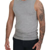 T-shirt ras du cou sans manches gris chic Ermanno Scervino