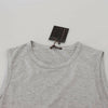 T-shirt ras du cou sans manches gris chic Ermanno Scervino