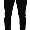 Dolce & Gabbana Black Cotton DG Crown Men Denim Jeans