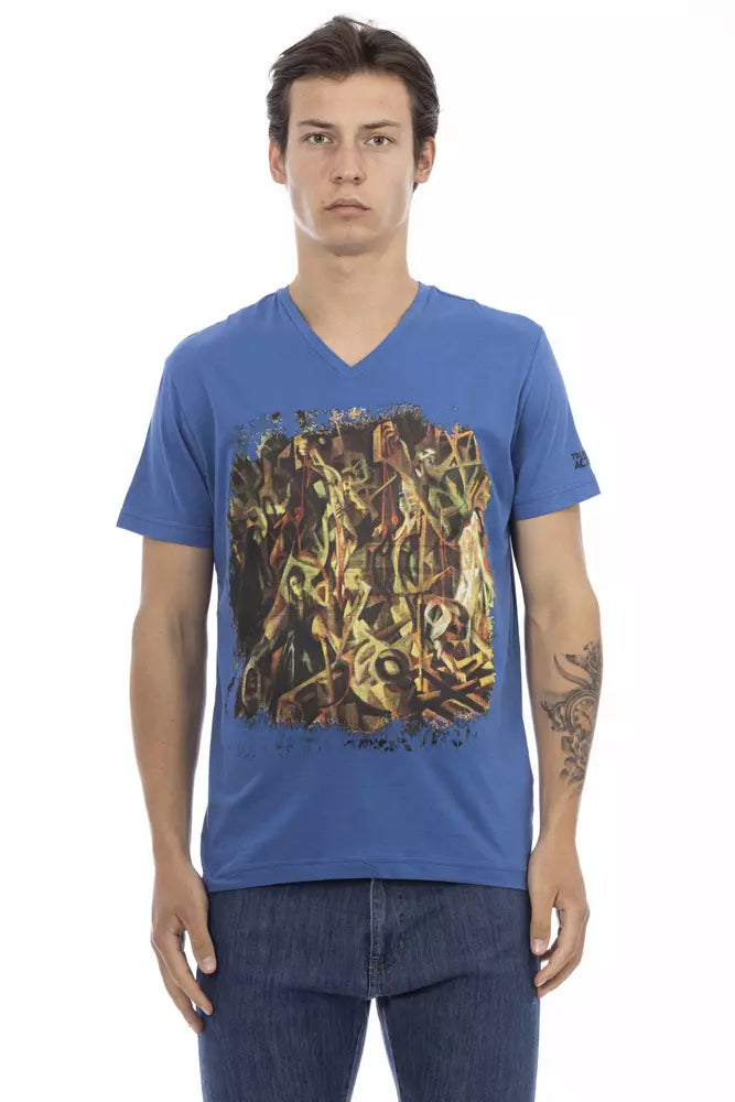 T-shirt Trussardi Action en coton bleu pour homme