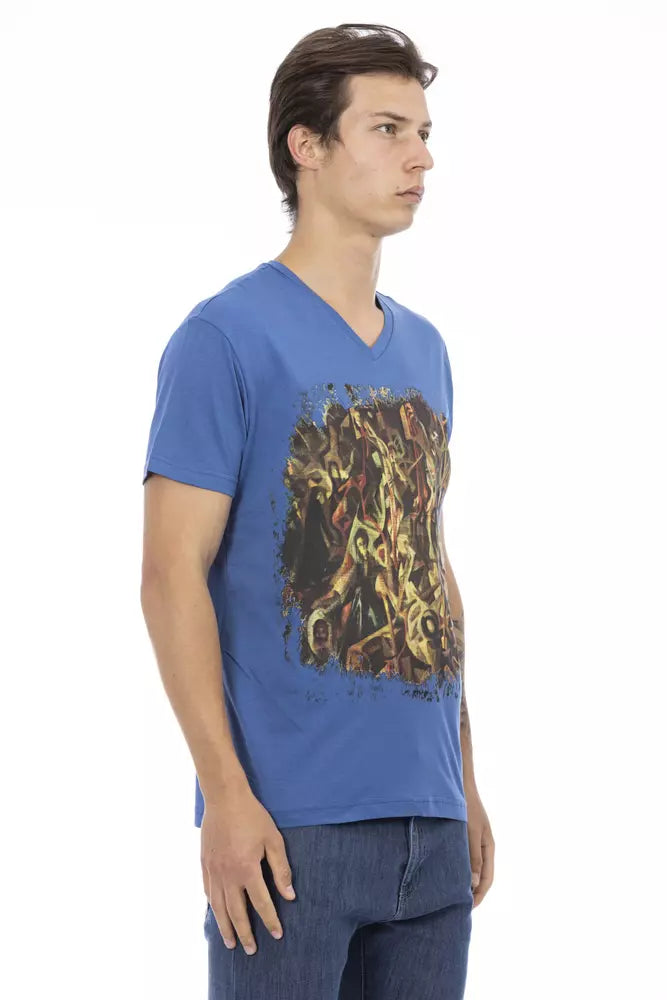 T-shirt Trussardi Action en coton bleu pour homme