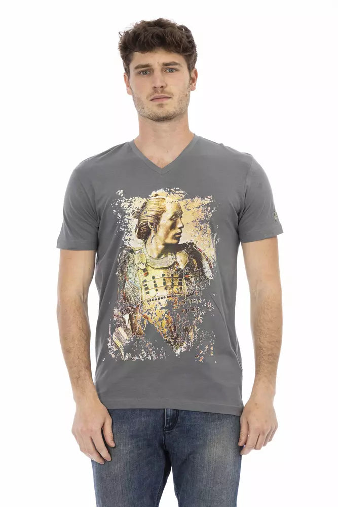 T-shirt Trussardi Action en coton gris pour homme