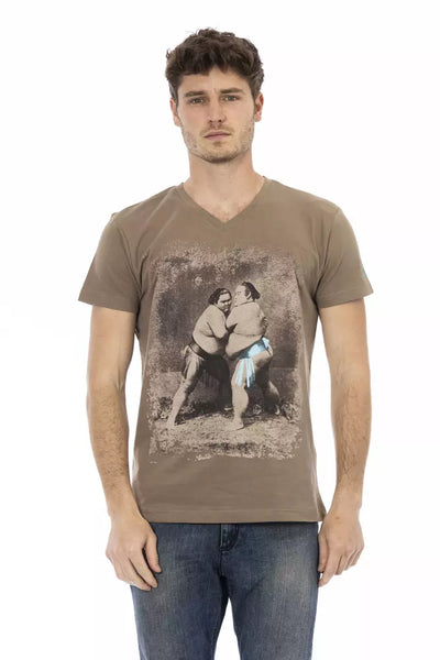T-shirt Trussardi Action en coton marron pour homme
