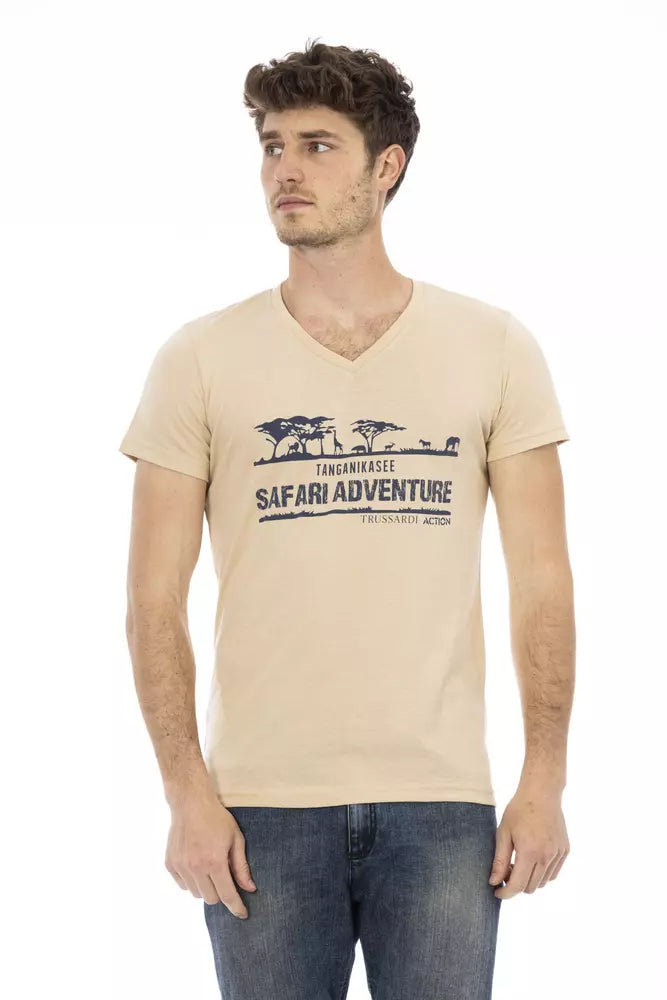 T-shirt Trussardi Action en coton beige pour homme