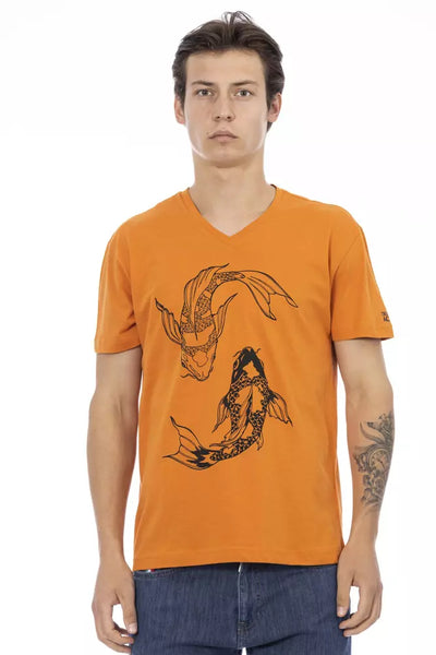 T-shirt Trussardi Action en coton orange pour homme