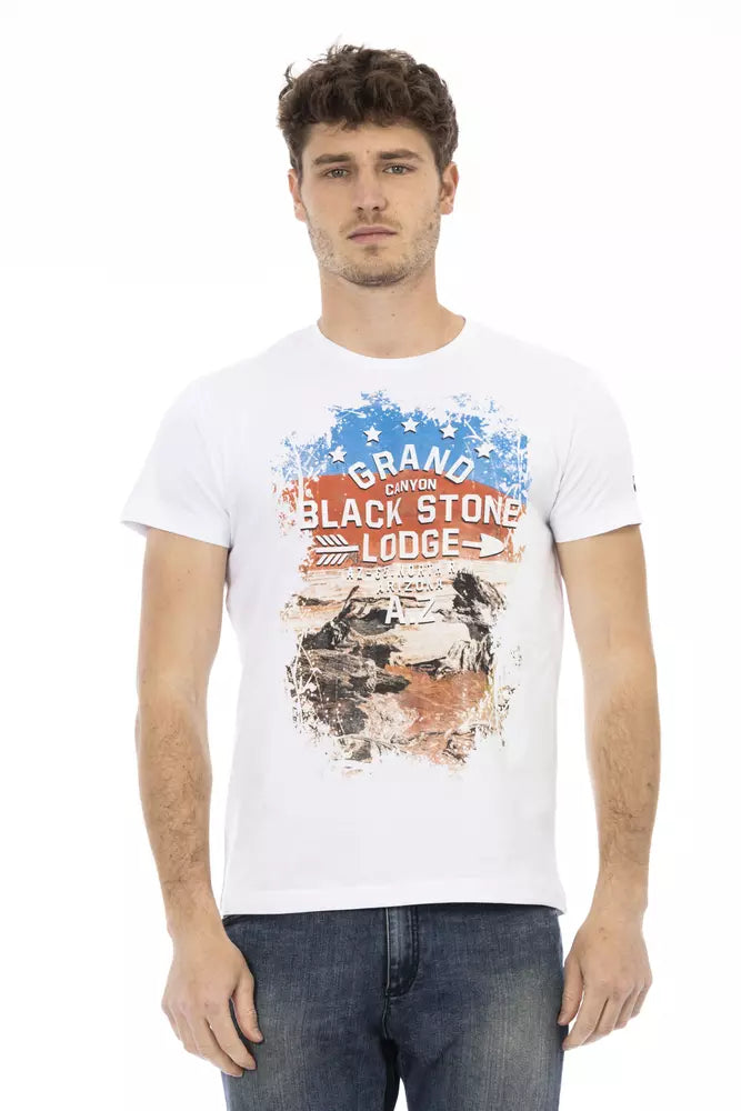 T-shirt Trussardi Action en coton blanc pour homme