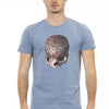 Trussardi Action Hellblaues Baumwoll-T-Shirt