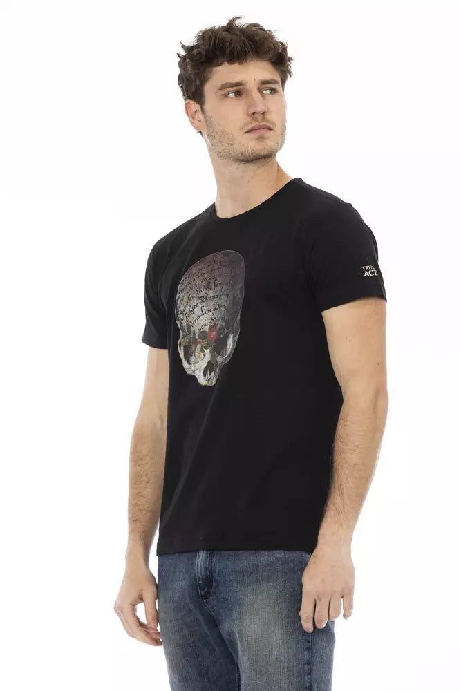 T-shirt Trussardi Action en coton noir pour homme