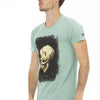 T-shirt Trussardi Action en coton vert pour homme