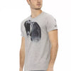 T-shirt Trussardi Action en coton gris pour homme