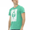 T-shirt Trussardi Action en coton vert pour homme
