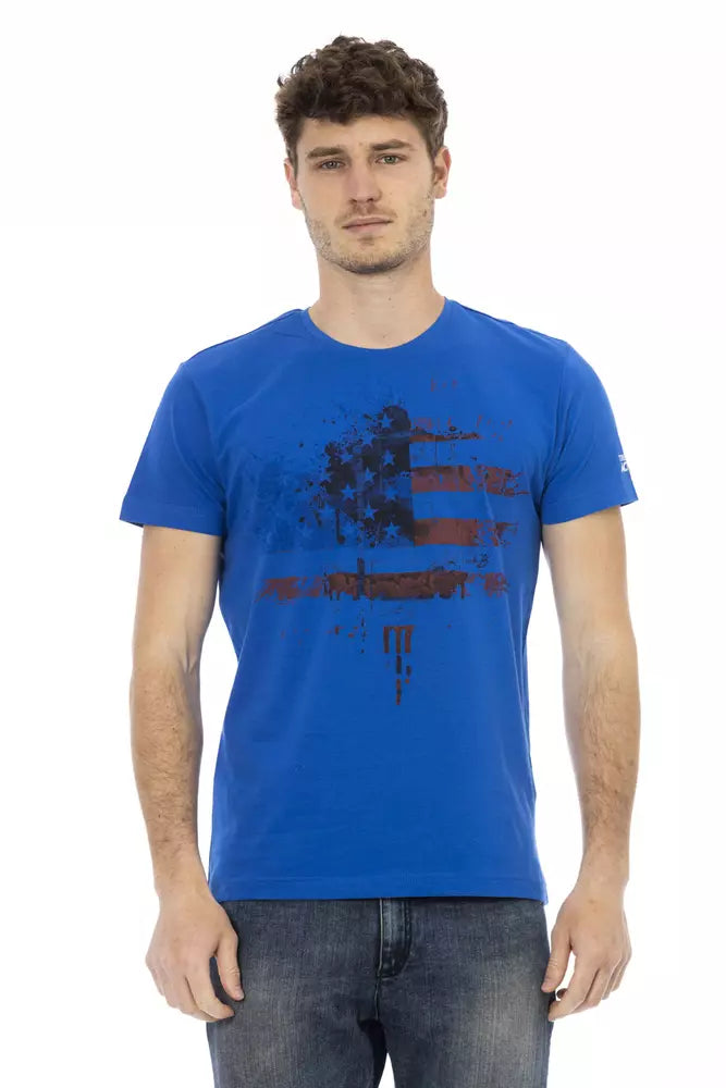 T-shirt Trussardi Action en coton bleu pour homme