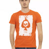 T-shirt Trussardi Action en coton orange pour homme